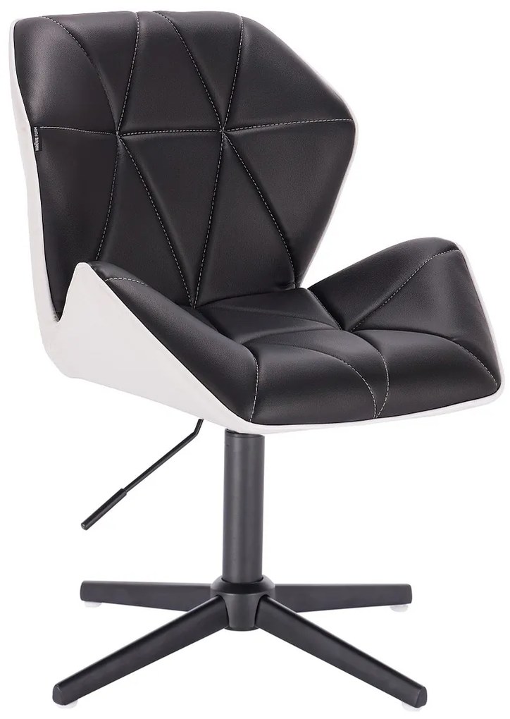 HR212CROSS SCAUN Neagră-Alb cu Bază Neagră