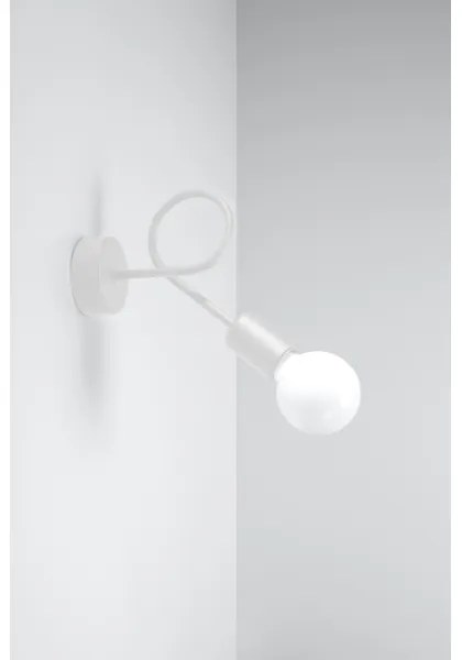 Lampă de perete Sollux SL.1430 LOOP 1xE27/15W/230V alb