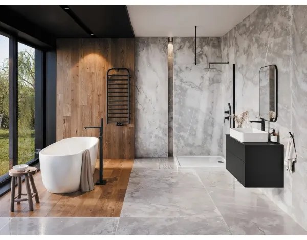 Deante NQL_N9YK - set de duș BLUR cu baterie încastrată, negru