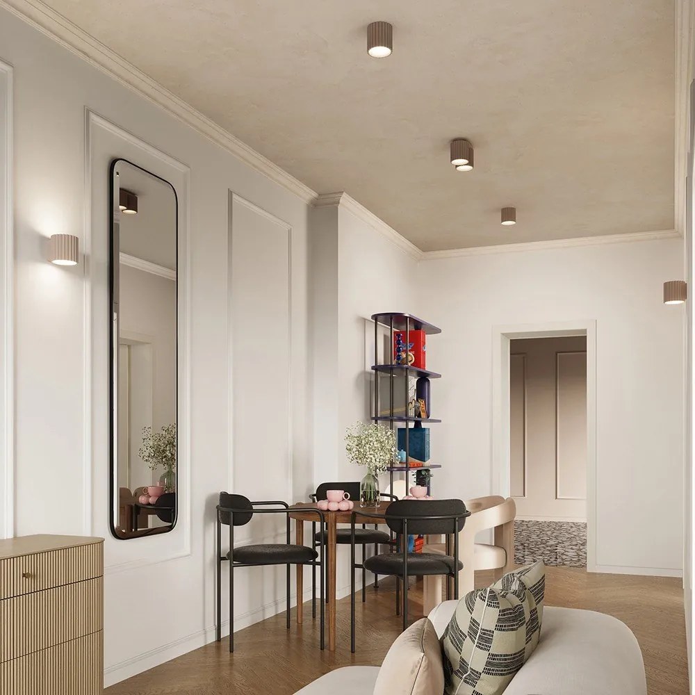 Aplică de perete taupe ø 10 cm Zora – Sollux