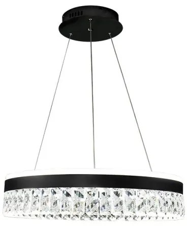 Lustră LED dimabilă pe cablu LED/90W/230V 3000-6500K negru + telecomandă