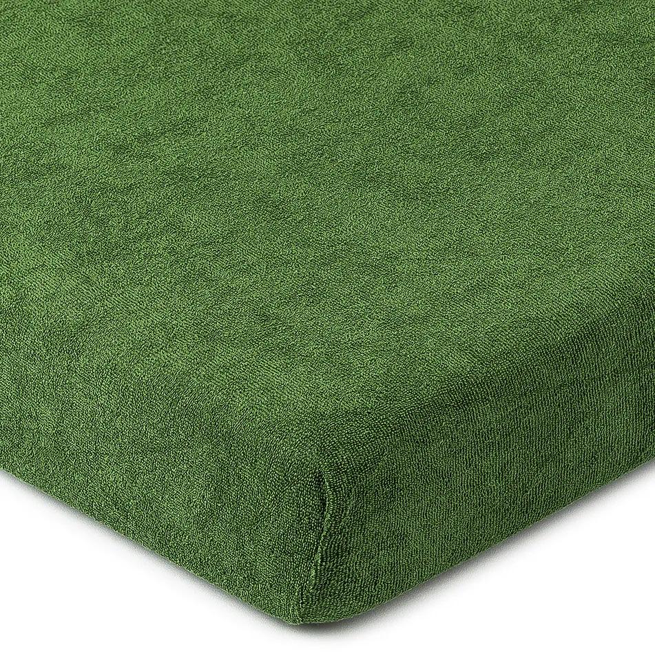 Cearșaf de pat 4Home frotir, verde măsline, 160 x 200 cm, 160 x 200 cm