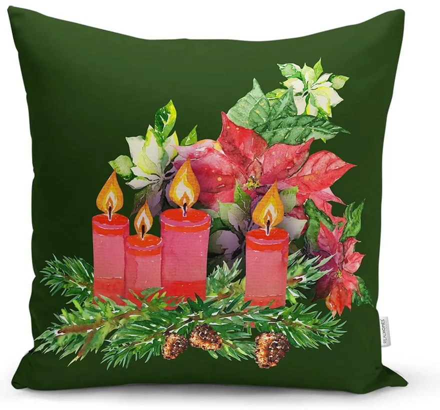 Față de pernă din material textil 43x43 cm cu model de Crăciun – Mila Home