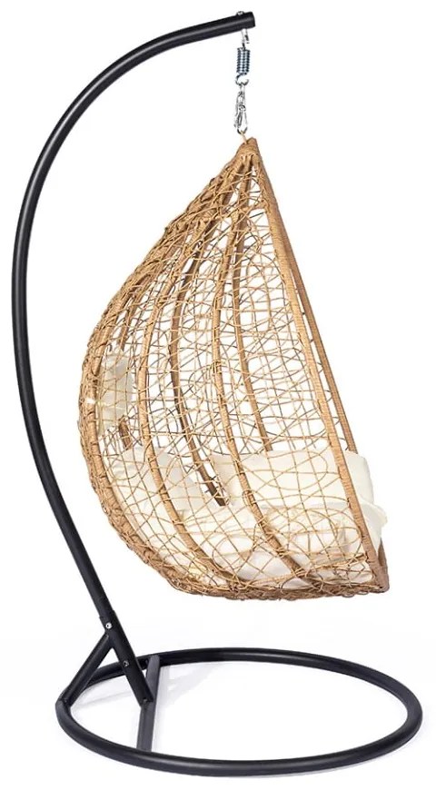 Fotoliu suspendat din ratan artificial Bonami Selection Noela, natural