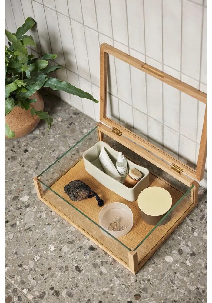 Cutie de depozitare din metal cu capac/decorativă District – Hübsch