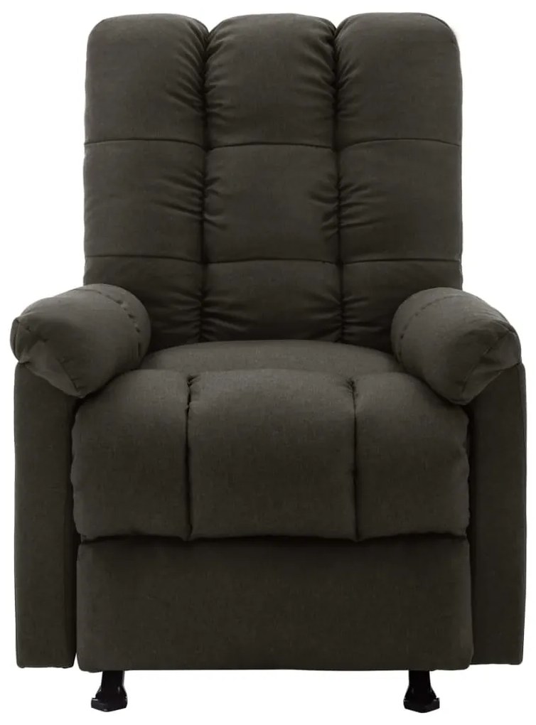 321408 vidaXL Fotoliu rabatabil, gri taupe, material textil