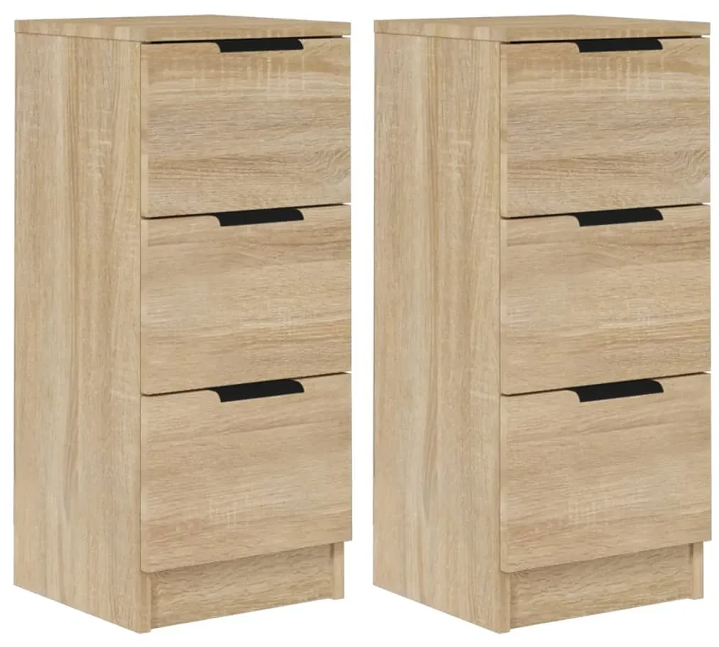 811158 vidaXL Dulapuri, 2 buc., stejar sonoma, 30x30x70 cm, lemn compozit