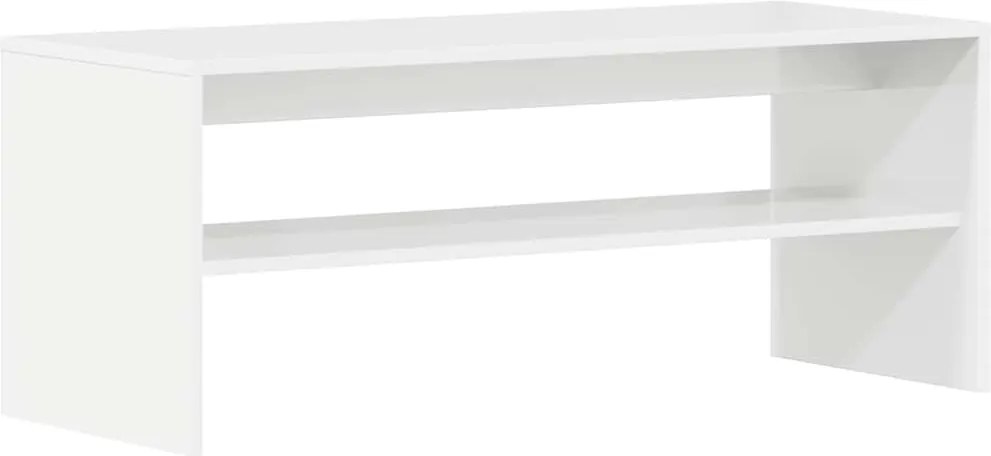 vidaXL Comodă TV, alb lucios, 100 x 40 x 40 cm, PAL