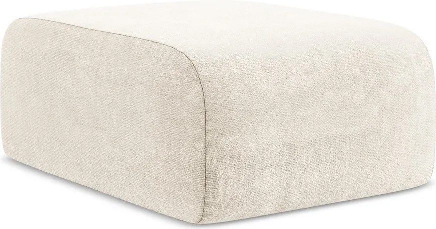 Taburet bej cu tapițerie din chenille Lani – Makamii