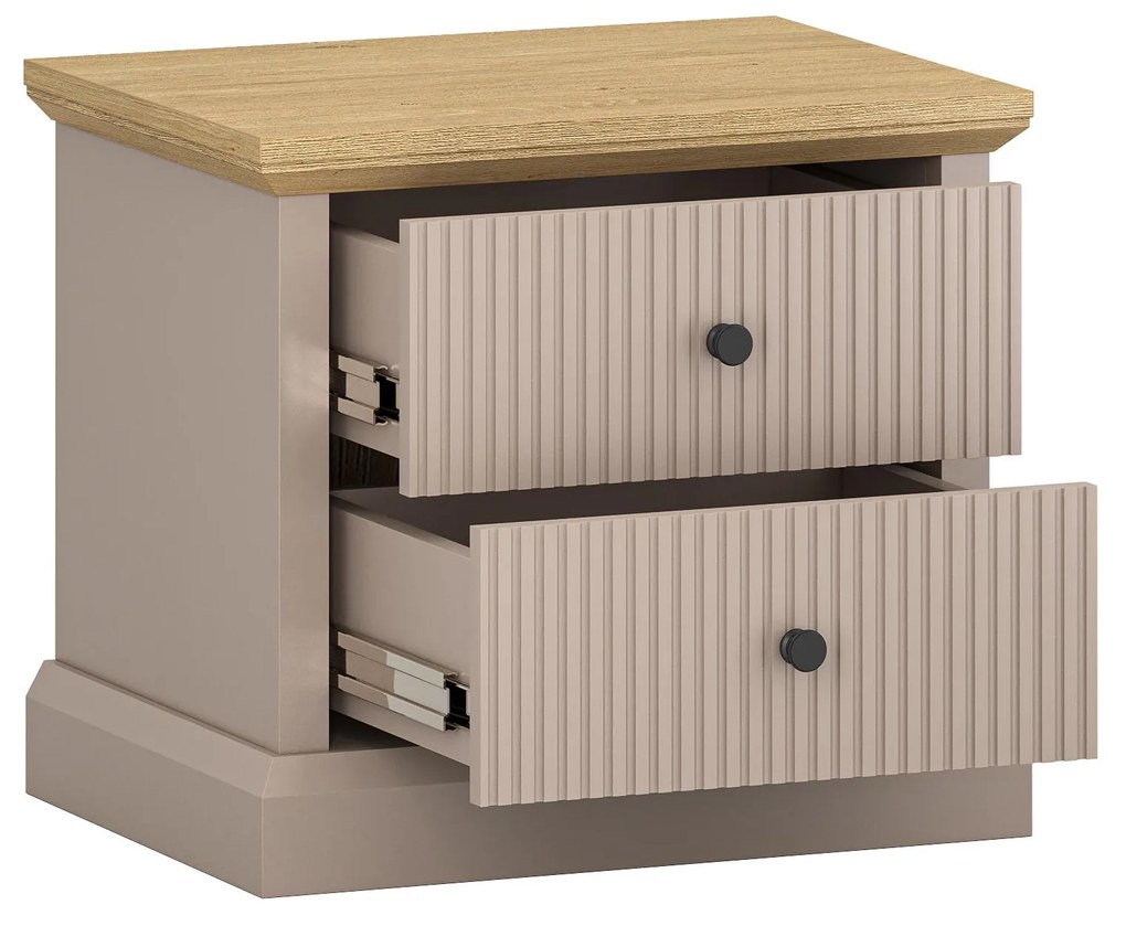 Noptieră Indices (taupe + stejar pietros) . 1116878