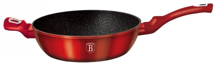 Tigaie cu capac adanca 32 cm Burgundy Metallic Line Berlinger Haus BH 1261N