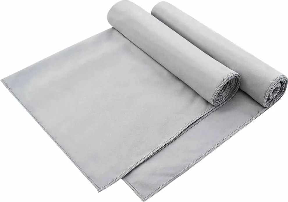 vidaXL Prosoape pentru scaune de exterior 2 pcs Gri 130 x 60 cm