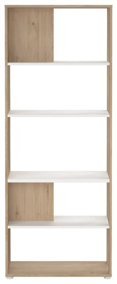 Bibliotecă albă/cu aspect de lemn de stejar 80x205 cm Sign – Tvilum