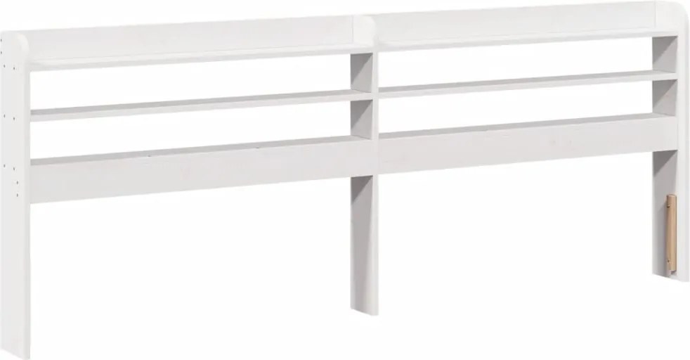 vidaXL Tăblie de pat cu rafturi, 200 cm, lemn masiv de pin