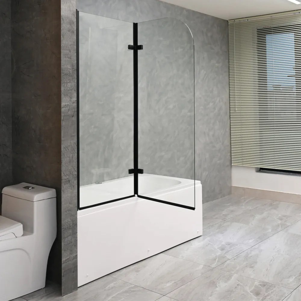 Paravan de cadă Alor 120x140 cm Negru