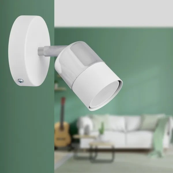 Spot LED de perete TUBSSON 1xGU10/4,8W/230V alb/crom lucios
