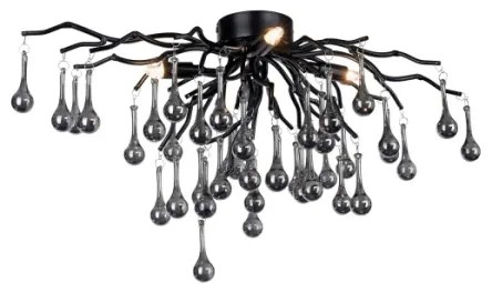 Paul Neuhaus 8090-18 - Lustră aplicată ICICLE 4xG9/40W/230V 30x60 cm negru