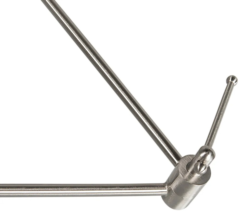 Lampă suspendată inteligentă din oțel cu abajur 35 cm alb inclusiv 2 Wifi A60 - Blitz