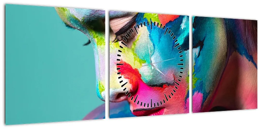 Tablou - Body art (cu ceas) (90x30 cm)