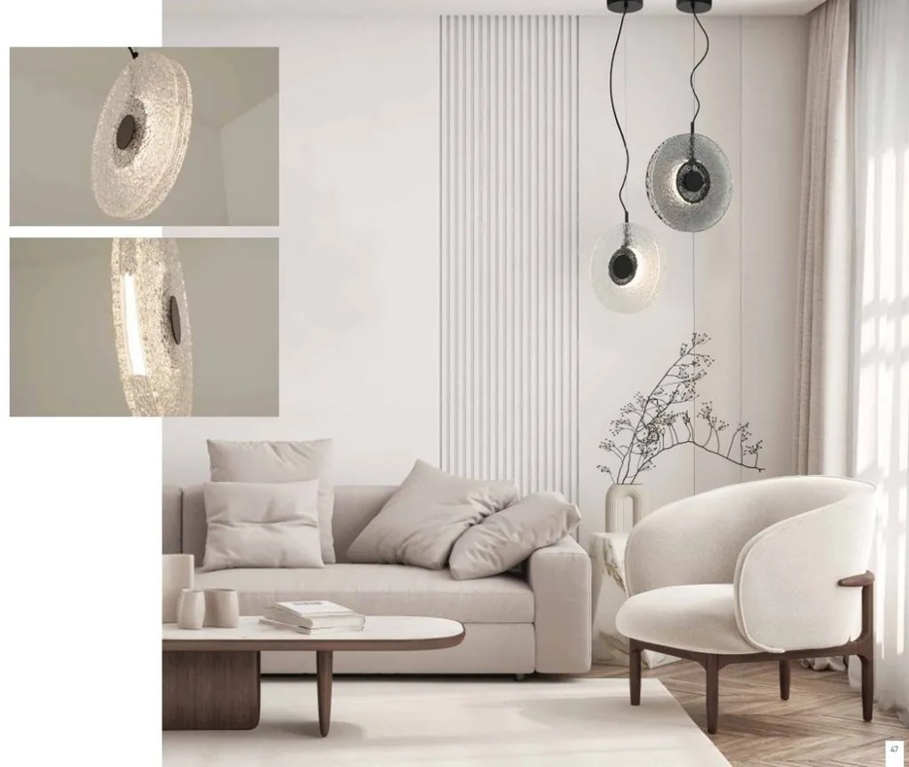 Lustra design modern LED DECO negru/ transparent