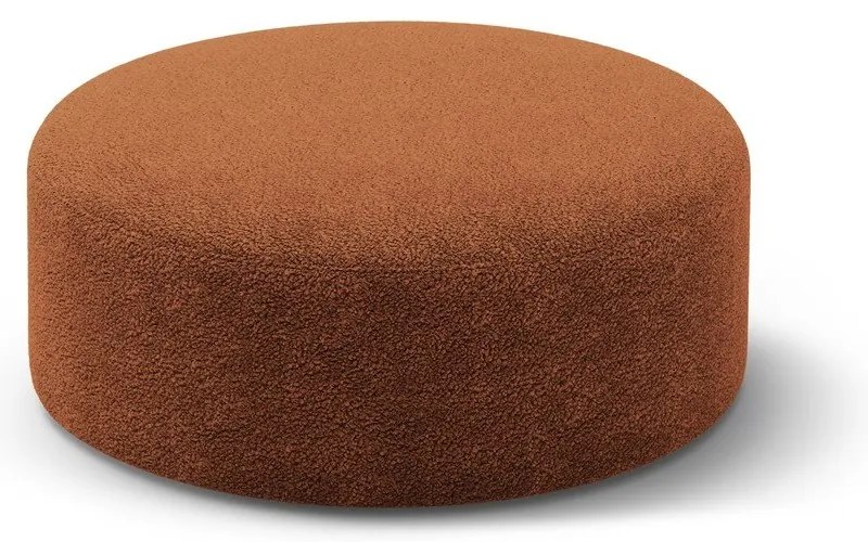 Taburet cărămiziu cu tapițerie din țesătură bouclé Dia – Micadoni