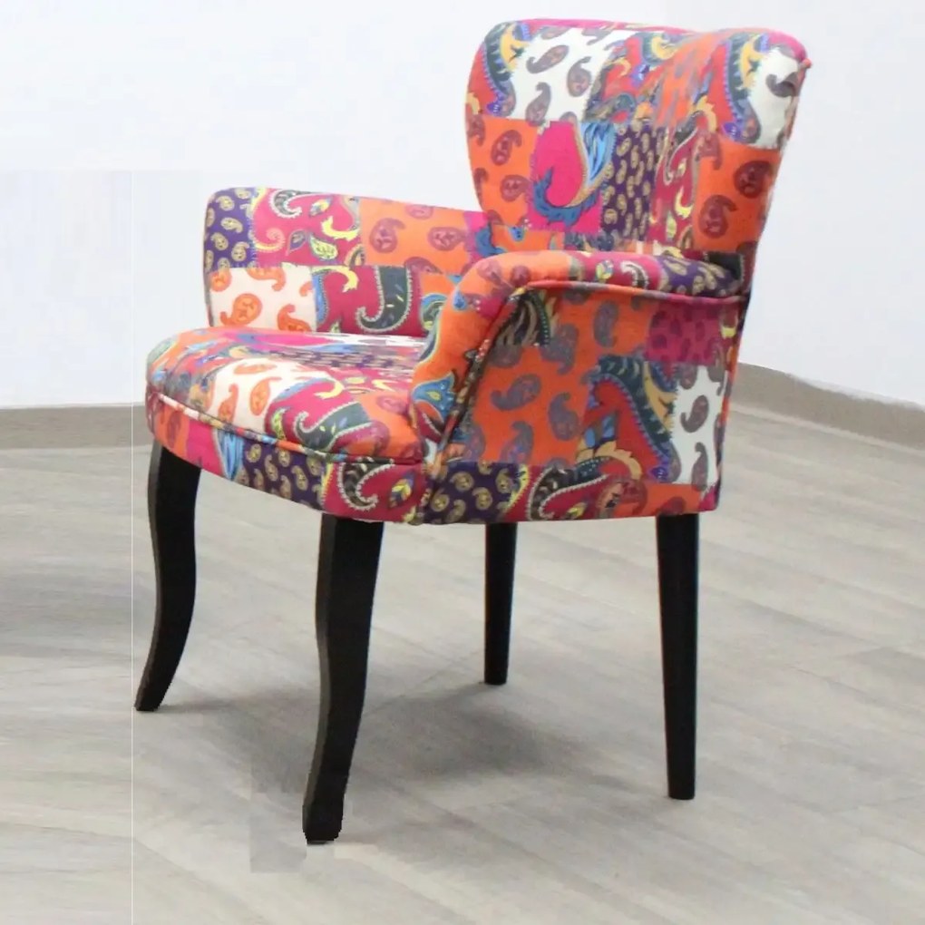 Fotoliu Relax portocaliu, picioare negru, Homs