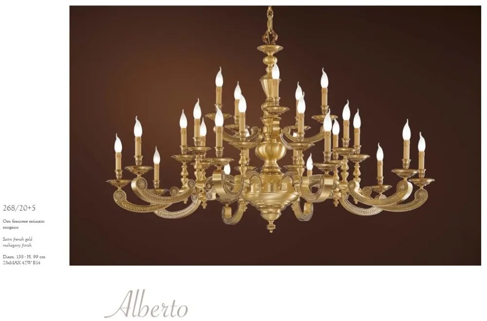 Candelabru XXL 25 de brate LUX design clasic realizat manual Alberto
