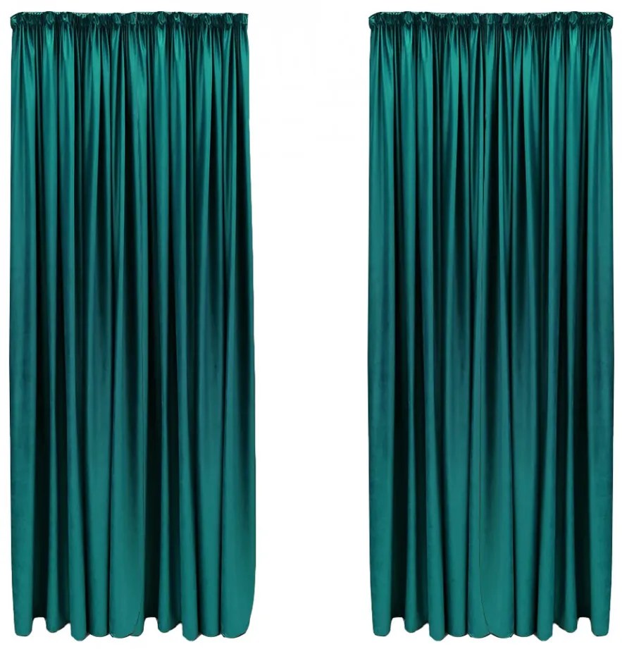 SET DRAPERIE BLACK OUT CATIFEA VELVET CU REJANSA DE 8 CM VERDE SMARALD