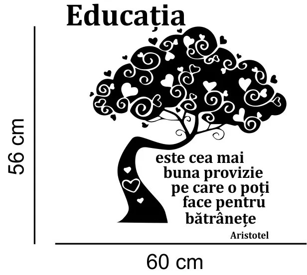Sticker perete Educatia este cea mai buna provizie