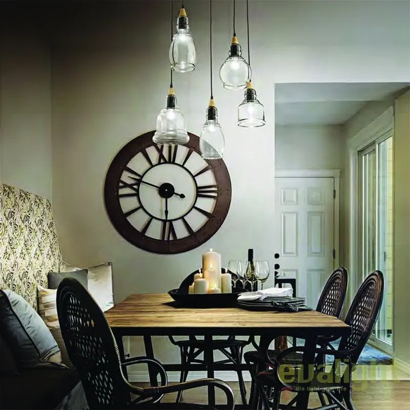 Lustra cu 4 pendule din sticla suflata, GRETEL SB4 122557