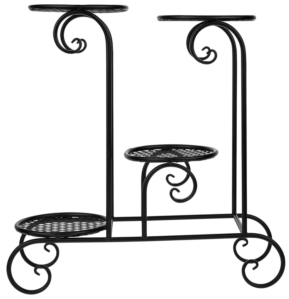 Suport pentru flori, metal, negru, HLAKON