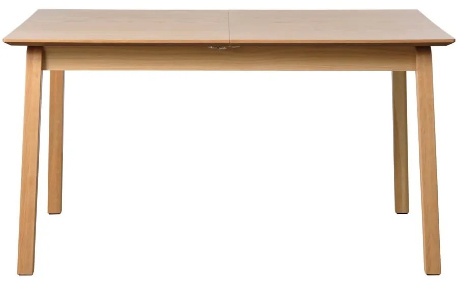Masă de dining în culoare naturală extensibilă cu blat cu aspect de lemn de stejar 95x200 cm Bari – Unique Furniture