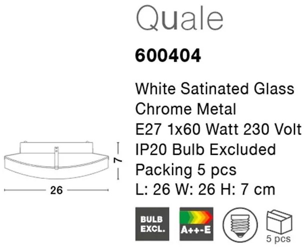 Aplica perete simpla Quale 26x26cm NVL-600404
