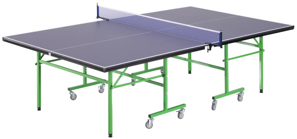 HOMCOM masă de ping pong pliabilă masă de ping pong roți masă de ping pong pentru interior masă de ping pong pentru exterior violet verde