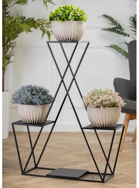 Suport de flori 95x78 cm negru