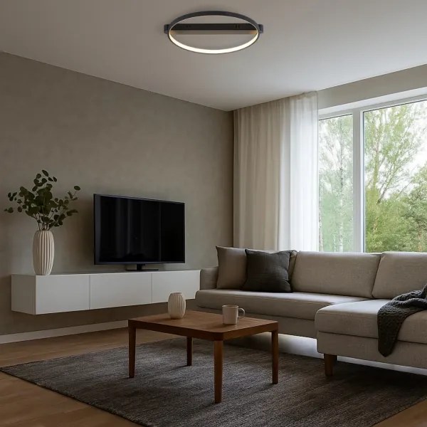 Rabalux 71344 - Plafonieră BELIZA LED/45W/230V 3000K 50x55 cm neagră