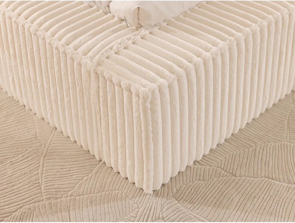 Pat matrimonial bej tapițat cu spațiu de depozitare cu somieră 140x200 cm Cloe – Ropez