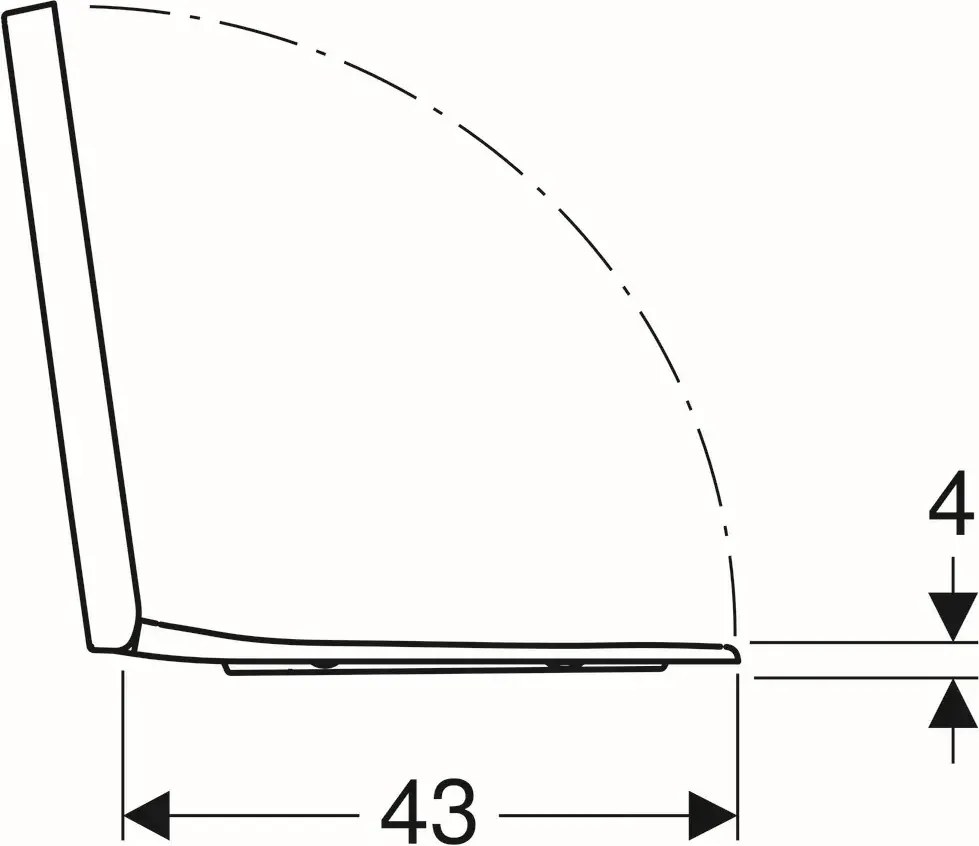 Capac vas wc duroplast, alb, Geberit Selnova Square