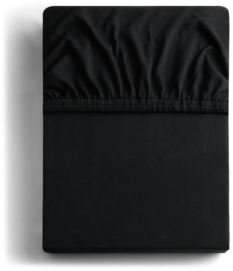 Cearșaf de pat DecoKing Amber Collection, 200-220 x 200 cm, negru