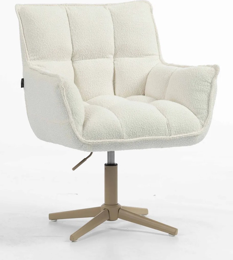 HR560CROSS Scaun Crem din Boucle cu Bază Crem