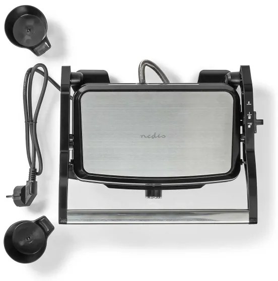 Grătar de contact 1500W/230V Nedis KAGR131FSR