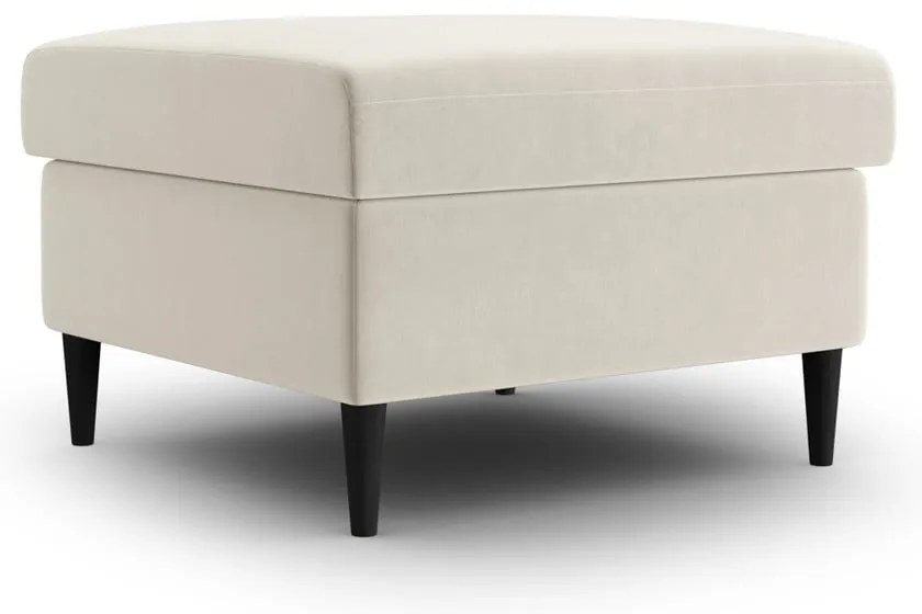 Taburet bej cu tapițerie din catifea Kyoto – Cosmopolitan Design