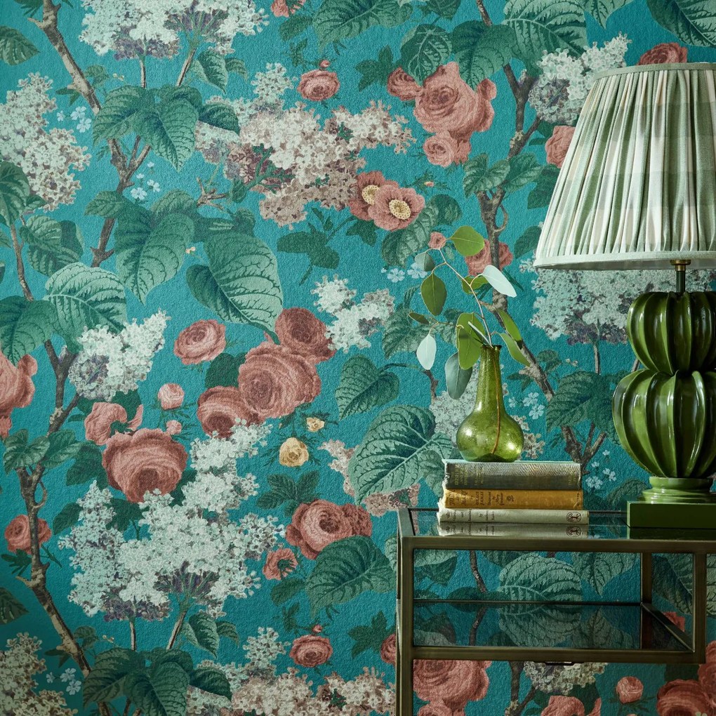 Tapet Floribunda, Teal, 1838 Wallcoverings, 7mp / rola