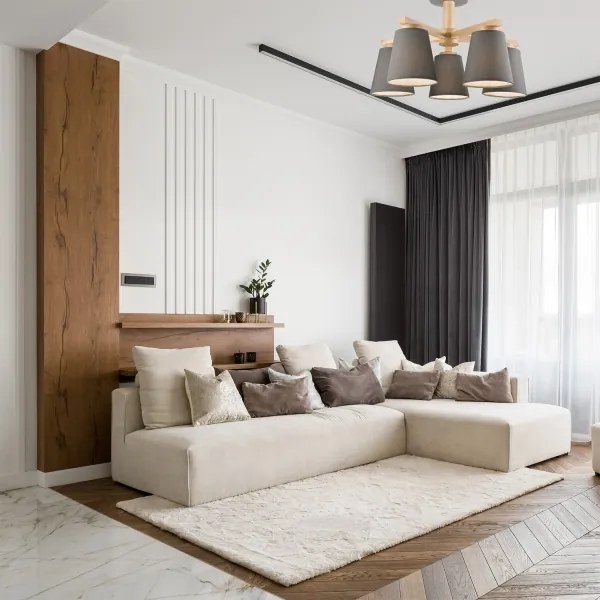 Lustr ELLIE 5xE27/60W/230V, montaj plafon, gri