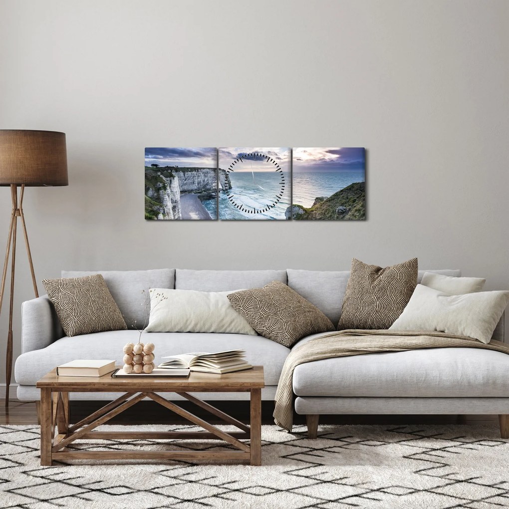 Tablou cu stânci (cu ceas) (90x30 cm)