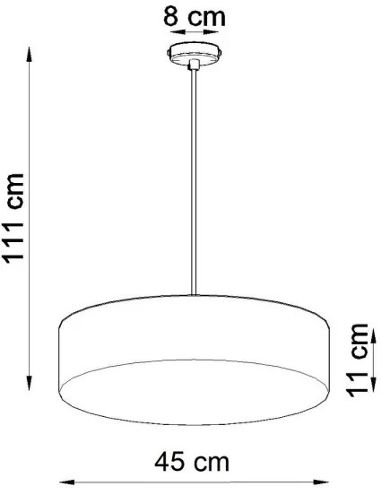 Lustră pe cablu ARENA 45 3xE27/60W/230V alb