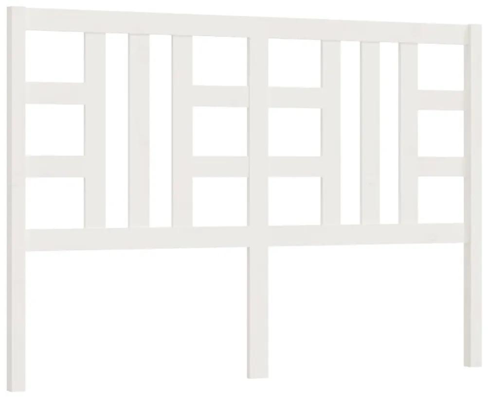 817841 vidaXL Tăblie de pat, alb, 146x4x100 cm, lemn masiv de pin