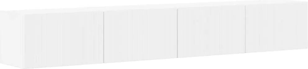 vidaXL Dulap TV de perete 2 pcs Alb 98 x 31 x 29,5 cm Lemn compozit