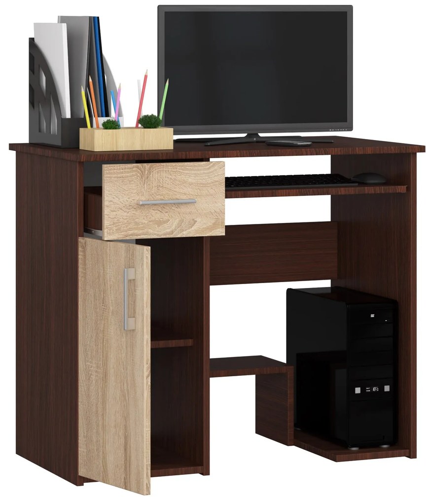 Masă PC Jaloms (wenge + Stejar sonoma). 1069703