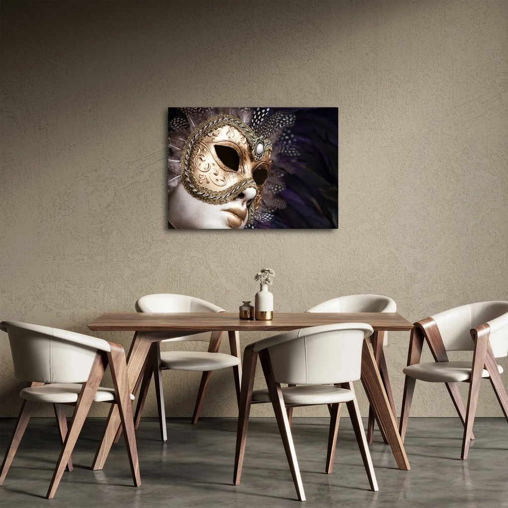 Tablou cu statuie cu masca (70x50 cm)